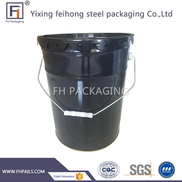 Steel Bucket with Flower Lid for Thinner